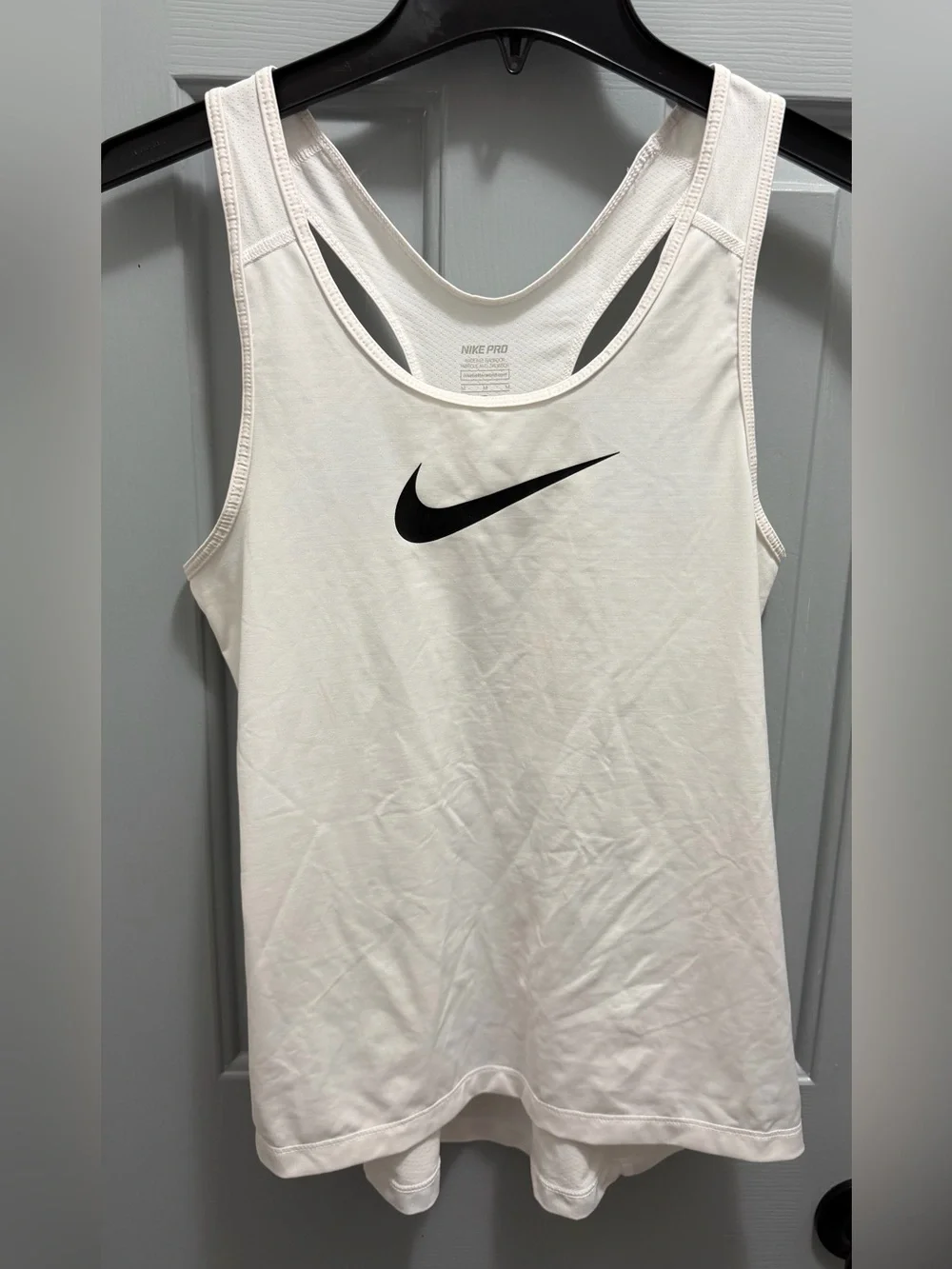 Nike White/Black Breathable Sports Tank Top Women's Size Medium